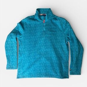 Chubbies Men’s Quarter Zip Pullover Size Large turquoise/Pink!